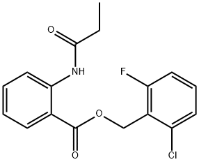 2-chloro-6-fluorobenzyl 2-(propionylamino)benzoate 结构式