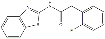 N-(1,3-benzothiazol-2-yl)-2-(2-fluorophenyl)acetamide Structure