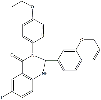 2-[3-(allyloxy)phenyl]-3-(4-ethoxyphenyl)-6-iodo-2,3-dihydro-4(1H)-quinazolinone Struktur