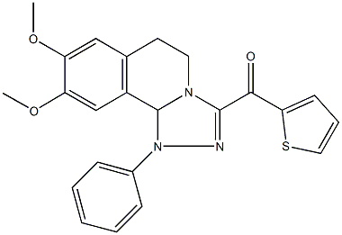 (8,9-dimethoxy-1-phenyl-1,5,6,10b-tetrahydro[1,2,4]triazolo[3,4-a]isoquinolin-3-yl)(2-thienyl)methanone|