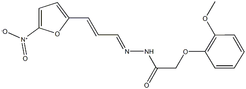 N'-(3-{5-nitro-2-furyl}-2-propenylidene)-2-(2-methoxyphenoxy)acetohydrazide Structure