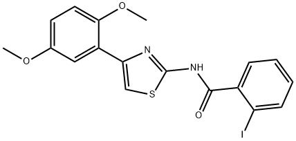 N-[4-(2,5-dimethoxyphenyl)-1,3-thiazol-2-yl]-2-iodobenzamide Structure