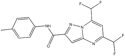 5,7-bis(difluoromethyl)-N-(4-methylphenyl)pyrazolo[1,5-a]pyrimidine-2-carboxamide Structure