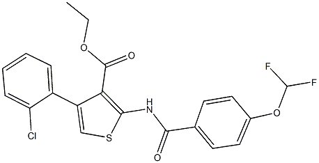 723253-05-2 ethyl 4-(2-chlorophenyl)-2-{[4-(difluoromethoxy)benzoyl]amino}-3-thiophenecarboxylate