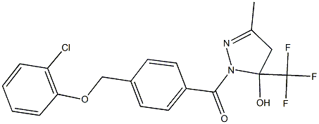 1-{4-[(2-chlorophenoxy)methyl]benzoyl}-3-methyl-5-(trifluoromethyl)-4,5-dihydro-1H-pyrazol-5-ol|