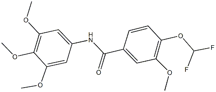 723253-29-0 4-(difluoromethoxy)-3-methoxy-N-(3,4,5-trimethoxyphenyl)benzamide