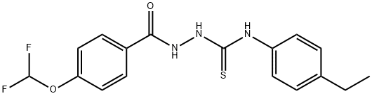 2-[4-(difluoromethoxy)benzoyl]-N-(4-ethylphenyl)hydrazinecarbothioamide 化学構造式