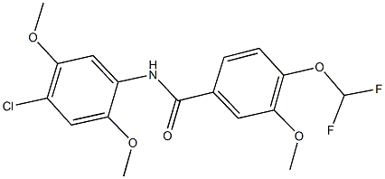 N-(4-chloro-2,5-dimethoxyphenyl)-4-(difluoromethoxy)-3-methoxybenzamide Structure