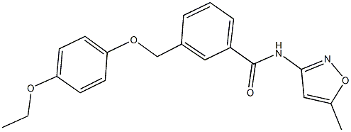 3-[(4-ethoxyphenoxy)methyl]-N-(5-methyl-3-isoxazolyl)benzamide Struktur