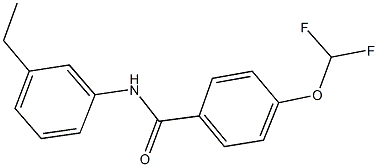 4-(difluoromethoxy)-N-(3-ethylphenyl)benzamide 化学構造式