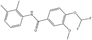 4-(difluoromethoxy)-N-(2,3-dimethylphenyl)-3-methoxybenzamide,723253-65-4,结构式