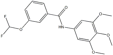 3-(difluoromethoxy)-N-(3,4,5-trimethoxyphenyl)benzamide 化学構造式