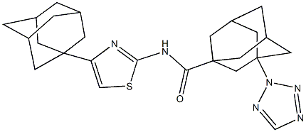 N-[4-(1-adamantyl)-1,3-thiazol-2-yl]-3-(2H-tetraazol-2-yl)-1-adamantanecarboxamide|