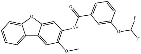 3-(difluoromethoxy)-N-(2-methoxydibenzo[b,d]furan-3-yl)benzamide Structure