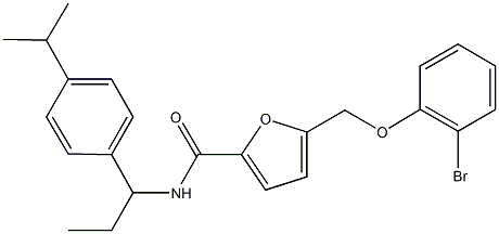 5-[(2-bromophenoxy)methyl]-N-[1-(4-isopropylphenyl)propyl]-2-furamide Structure