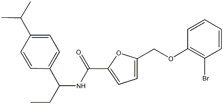 5-[(2-bromophenoxy)methyl]-N-[1-(4-isopropylphenyl)propyl]-2-furamide|