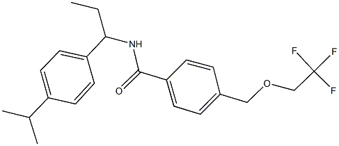 N-[1-(4-isopropylphenyl)propyl]-4-[(2,2,2-trifluoroethoxy)methyl]benzamide Structure