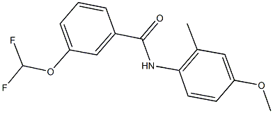 3-(difluoromethoxy)-N-(4-methoxy-2-methylphenyl)benzamide 结构式