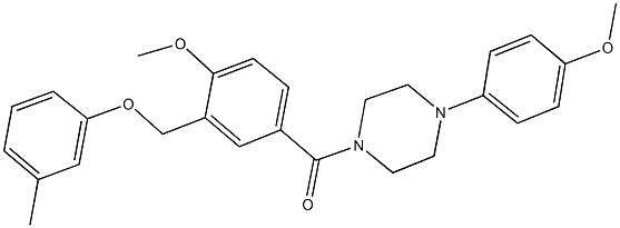 723254-17-9 1-{4-methoxy-3-[(3-methylphenoxy)methyl]benzoyl}-4-(4-methoxyphenyl)piperazine