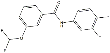 3-(difluoromethoxy)-N-(3-fluoro-4-methylphenyl)benzamide 化学構造式