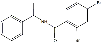2,4-dibromo-N-(1-phenylethyl)benzamide Struktur