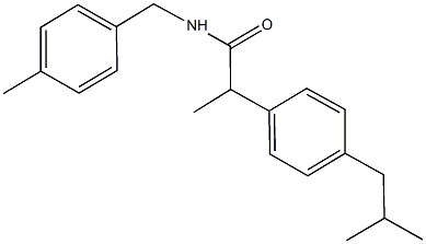 2-(4-isobutylphenyl)-N-(4-methylbenzyl)propanamide Structure