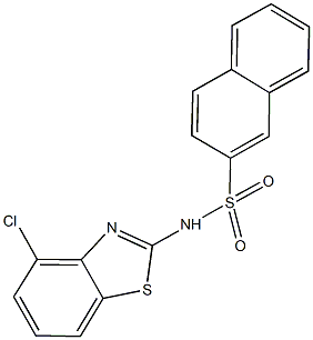 N-(4-chloro-1,3-benzothiazol-2-yl)-2-naphthalenesulfonamide 结构式