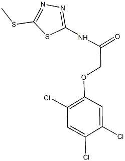 N-[5-(methylsulfanyl)-1,3,4-thiadiazol-2-yl]-2-(2,4,5-trichlorophenoxy)acetamide 化学構造式