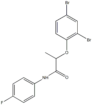 2-(2,4-dibromophenoxy)-N-(4-fluorophenyl)propanamide,723255-30-9,结构式