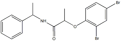 2-(2,4-dibromophenoxy)-N-(1-phenylethyl)propanamide Structure