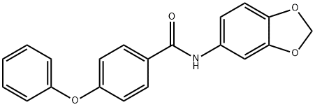 N-(1,3-benzodioxol-5-yl)-4-phenoxybenzamide 化学構造式