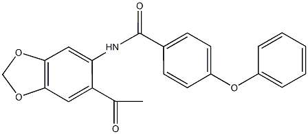 N-(6-acetyl-1,3-benzodioxol-5-yl)-4-phenoxybenzamide Structure