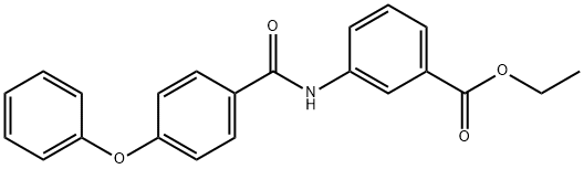 ethyl3-[(4-phenoxybenzoyl)amino]benzoate 化学構造式