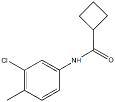 N-(3-chloro-4-methylphenyl)cyclobutanecarboxamide 结构式