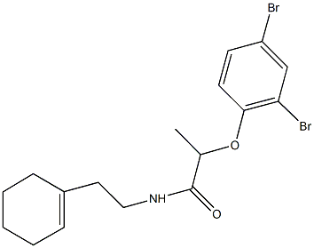 723255-91-2 N-[2-(1-cyclohexen-1-yl)ethyl]-2-(2,4-dibromophenoxy)propanamide