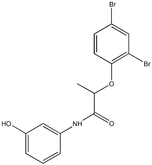 2-(2,4-dibromophenoxy)-N-(3-hydroxyphenyl)propanamide,723255-93-4,结构式