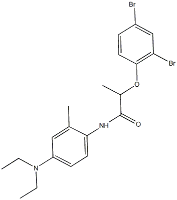 2-(2,4-dibromophenoxy)-N-[4-(diethylamino)-2-methylphenyl]propanamide Structure