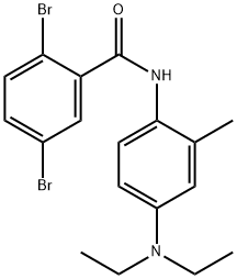 2,5-dibromo-N-[4-(diethylamino)-2-methylphenyl]benzamide 结构式