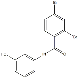 2,4-dibromo-N-(3-hydroxyphenyl)benzamide,723256-26-6,结构式