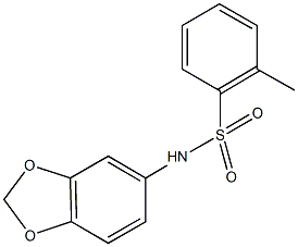 N-(1,3-benzodioxol-5-yl)-2-methylbenzenesulfonamide 化学構造式