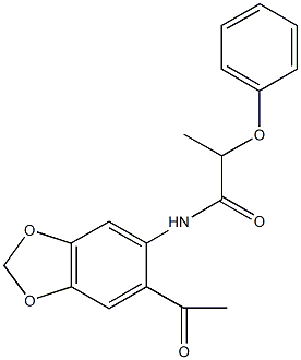 N-(6-acetyl-1,3-benzodioxol-5-yl)-2-phenoxypropanamide|