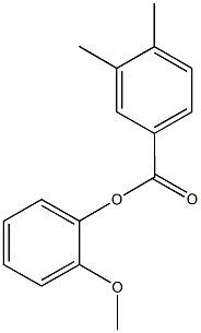 2-methoxyphenyl3,4-dimethylbenzoate 化学構造式