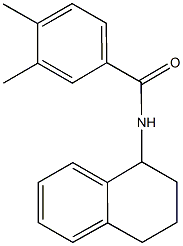 3,4-dimethyl-N-(1,2,3,4-tetrahydro-1-naphthalenyl)benzamide 化学構造式