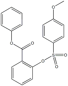 phenyl2-{[(4-methoxyphenyl)sulfonyl]oxy}benzoate Struktur