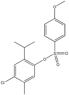 4-chloro-2-isopropyl-5-methylphenyl4-methoxybenzenesulfonate 结构式