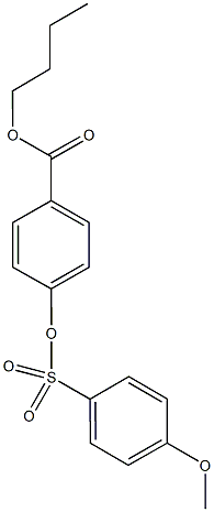 butyl4-{[(4-methoxyphenyl)sulfonyl]oxy}benzoate 化学構造式