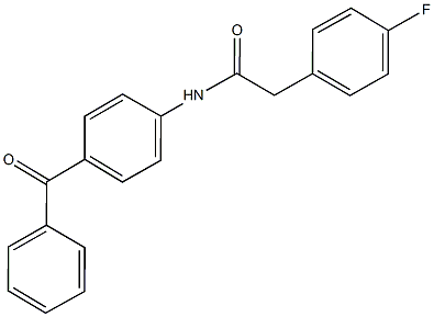 N-(4-benzoylphenyl)-2-(4-fluorophenyl)acetamide 结构式