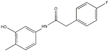2-(4-fluorophenyl)-N-(3-hydroxy-4-methylphenyl)acetamide 结构式