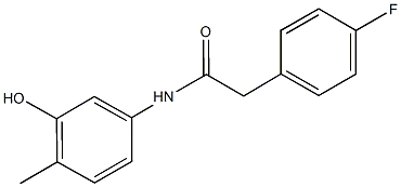 2-(4-fluorophenyl)-N-(3-hydroxy-4-methylphenyl)acetamide,723256-96-0,结构式