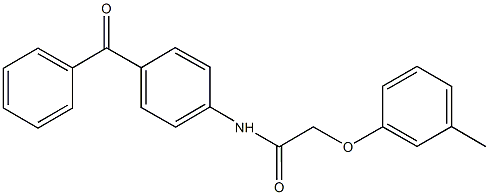 N-(4-benzoylphenyl)-2-(3-methylphenoxy)acetamide Structure